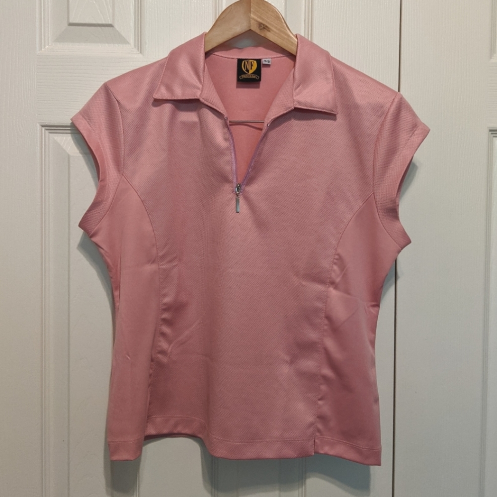 Pink golf shirt